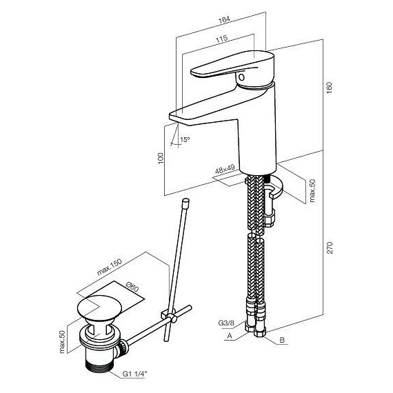Смеситель для раковины AM.PM Inspire F5002100 - фото 6