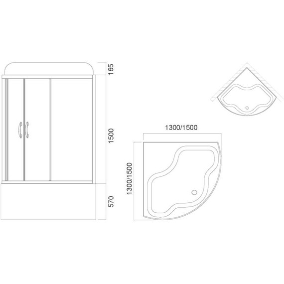 Гидробокс c паром AM.PM Bourgeois W65B-150A150WTB 150х150 см (стекло 8 мм) - фото 3