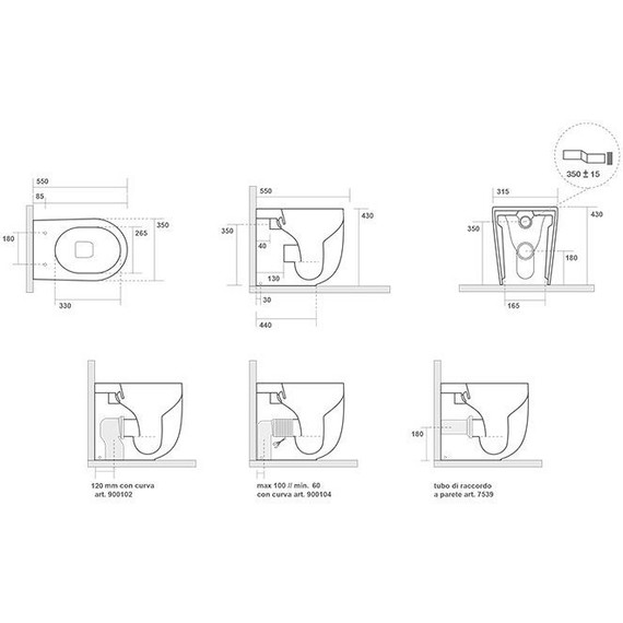 Унитаз приставной безободковый Kerasan Nolita 531901 (система смыва торнадо) белый глянцевый - фото, картинка 2 Унитаз приставной безободковый Kerasan Nolita 531901 (система смыва торнадо) белый глянцевый - фото 2