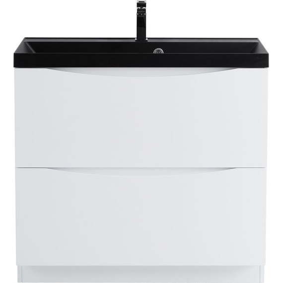 Тумба напольная с раковиной BelBagno MARINO-800-2C-PIA-BL-P 80 см, Bianco Lucido (раковина BB800/450-LV-ART-AST-NERO) - фото 7