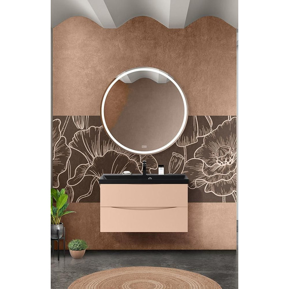 Тумба подвесная с раковиной BelBagno MARINO-800-2C-SO-CO-P 80 см, Crema Opaco (раковина BB800/450-LV-ART-AST-NERO) - фото 7