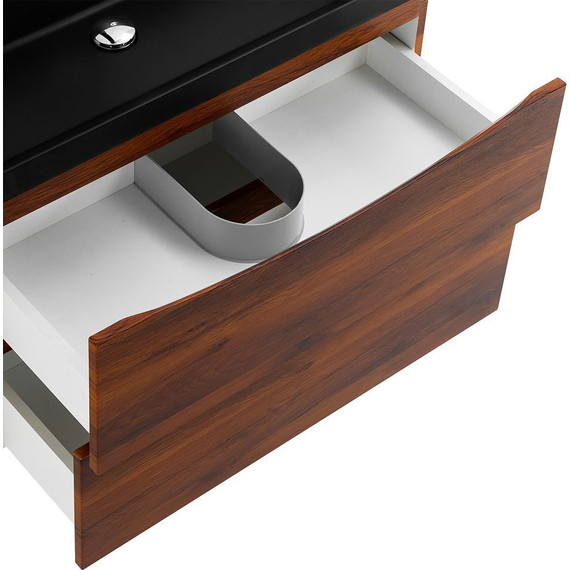 Тумба подвесная с раковиной BelBagno MARINO-800-2C-SO-RC-P 80 см, Rovere Cillegio (раковина BB800/450-LV-ART-AST-NERO) - фото 4