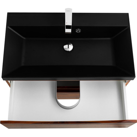 Тумба подвесная с раковиной BelBagno MARINO-800-2C-SO-RC-P 80 см, Rovere Cillegio (раковина BB800/450-LV-ART-AST-NERO) - фото 6