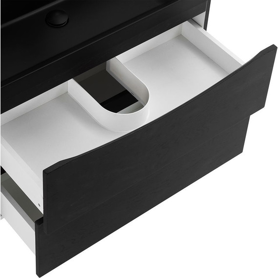 Тумба подвесная с раковиной BelBagno MARINO-800-2C-SO-RCA-P 80 см, Rovere Cioccolato Amaro (раковина BB800/450-LV-ART-AST-NERO) - фото 5