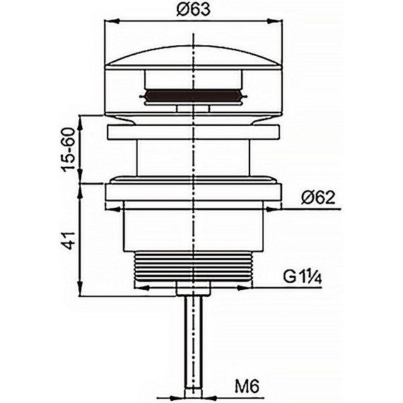 Донный клапан Azario AZ-105-GL, золото - фото 2