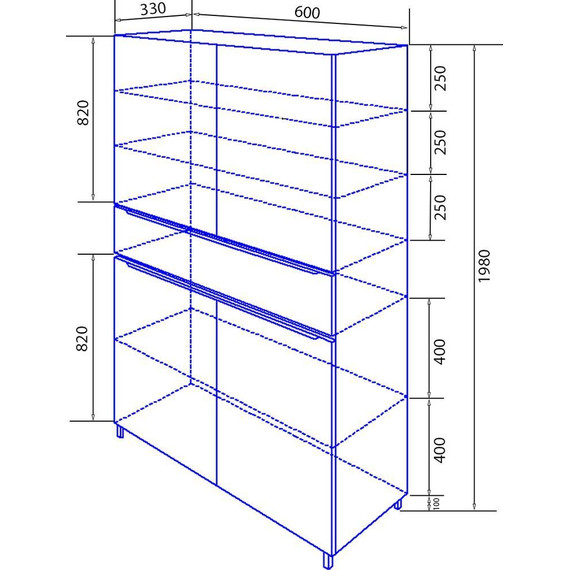 Пенал напольный Azario Lotos 60 см CS00083928 - фото 4