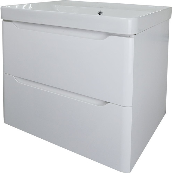 Тумба подвесная с раковиной Azario Lotos 60/2 см CS00083929, белый - фото, картинка 3 Тумба подвесная с раковиной Azario Lotos 60/2 см CS00083929, белый - фото 3