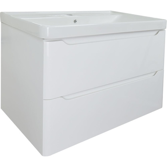 Тумба подвесная с раковиной Azario Lotos 70/2 см CS00083930, белый - фото 4