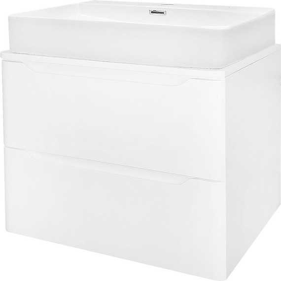 Тумба подвесная со столешницей Azario Lotos 60/2 см CS00084142, белый - фото, картинка 5 Тумба подвесная со столешницей Azario Lotos 60/2 см CS00084142, белый - фото 5