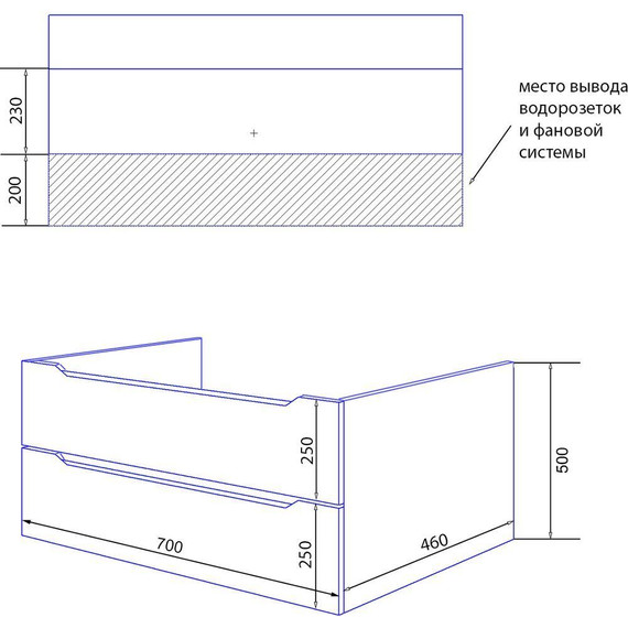 Тумба подвесная со столешницей Azario Lotos 70/2 см CS00084143, белый - фото, картинка 7 Тумба подвесная со столешницей Azario Lotos 70/2 см CS00084143, белый - фото 7