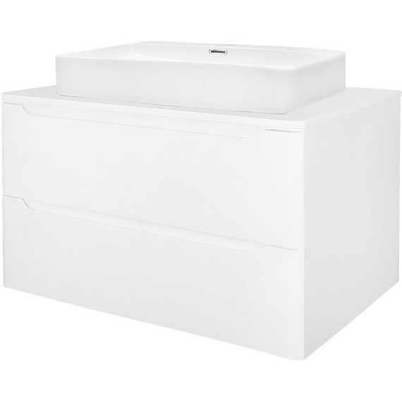 Тумба подвесная со столешницей Azario Lotos 80/2 см CS00084144, белый - фото 2