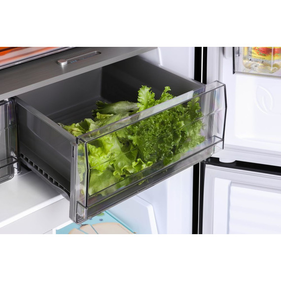 Холодильник Side by Side NordFrost RFQ 450 NFGB inverter (чёрное стекло) - фото 4