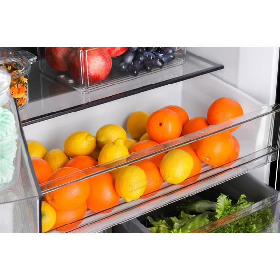 Холодильник Side by Side NordFrost RFQ 450 NFGB inverter (чёрное стекло) - фото 5