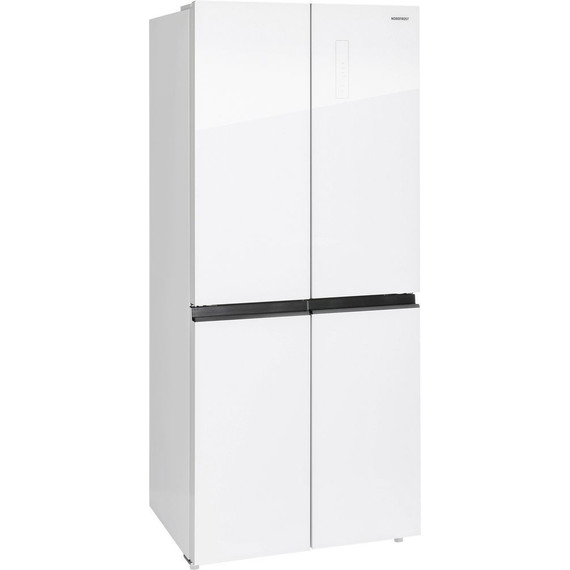 Холодильник Side by Side NordFrost RFQ 450 NFGW inverter (белое стекло) - фото 