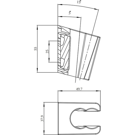 Держатель душевой лейки Iddis Optima Home 080MG00i53, золото матовое - фото 3