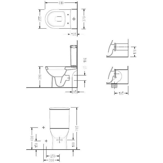 Унитаз-компакт Serel Friendly 6716SL с крышкой микролифт - фото 3