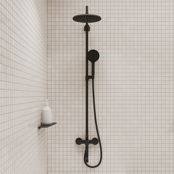 Душевая стойка Iddis Aiger AIGBL3Fi06, чёрный матовый - фото 3