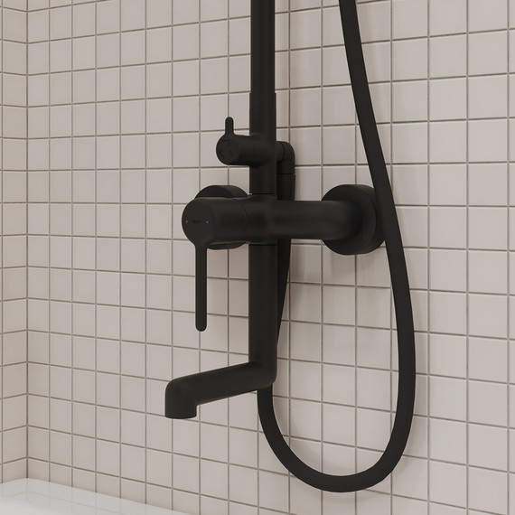 Душевая стойка Iddis Aiger AIGBL3Fi06, чёрный матовый - фото 5