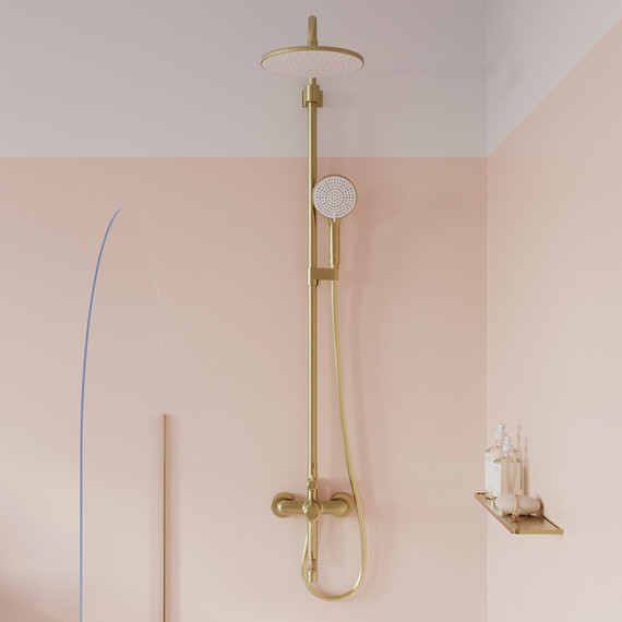 Душевая стойка Iddis Aiger AIGMG3Fi06, золото матовое - фото 3