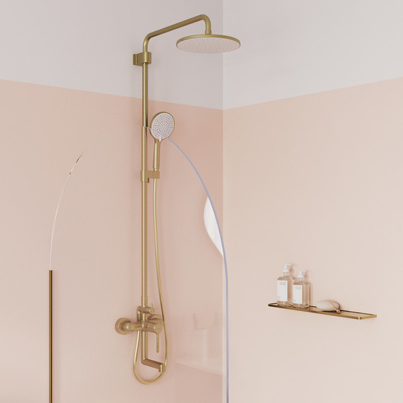 Душевая стойка Iddis Aiger AIGMG3Fi06, золото матовое - фото 4