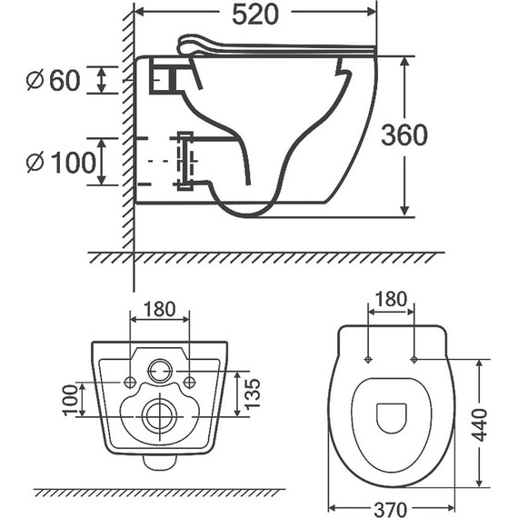 Унитаз подвесной безободковый Azario Keras AZ-99046B с тонкой крышкой микролифт, чёрный матовый, Цвет производителя: чёрный матовый - фото 12
