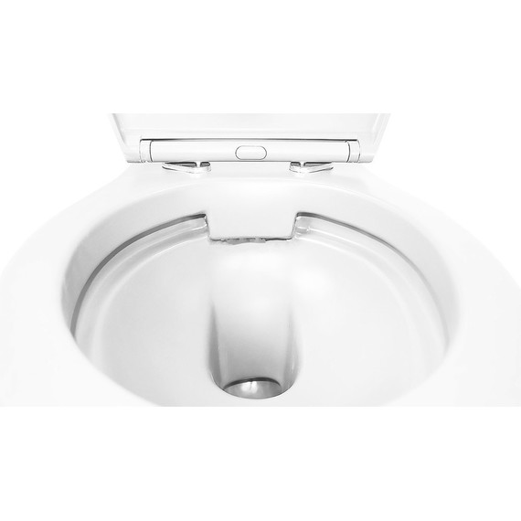 Унитаз подвесной безободковый Azario Keras AZ-99046W с тонкой крышкой микролифт, Цвет производителя: белый глянцевый - фото, картинка 5 Унитаз подвесной безободковый Azario Keras AZ-99046W с тонкой крышкой микролифт, Цвет производителя: белый глянцевый - фото 5