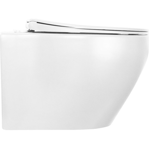 Унитаз подвесной безободковый Azario Keras AZ-99046W с тонкой крышкой микролифт, Цвет производителя: белый глянцевый - фото, картинка 9 Унитаз подвесной безободковый Azario Keras AZ-99046W с тонкой крышкой микролифт, Цвет производителя: белый глянцевый - фото 9