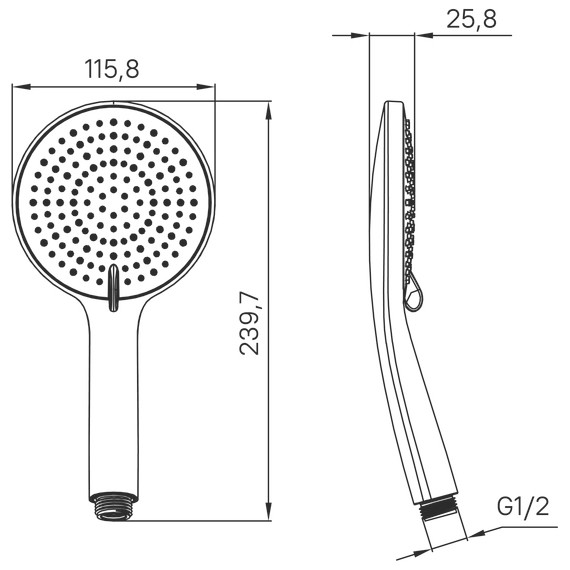 Ручной душ Iddis Optima Home OPH3FMGi18, золото матовое - фото 9