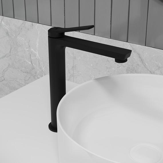 Смеситель для раковины высокий Iddis Parker PARBL01i01, чёрный матовый - фото 2