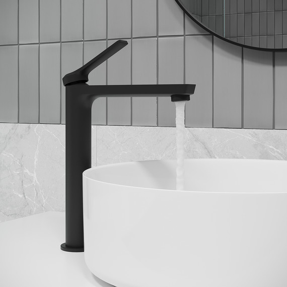 Смеситель для раковины высокий Iddis Parker PARBL01i01, чёрный матовый - фото 3