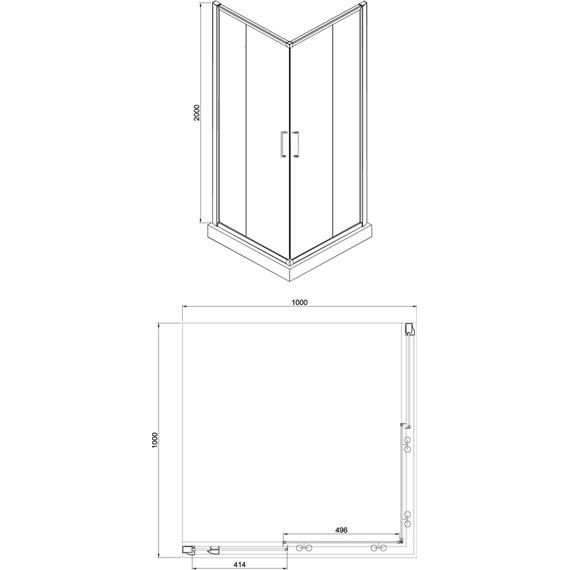 Душевое ограждение Azario Greenwood AZ-NNE1142 90х90 см, хром/прозрачное - фото, картинка 3 Душевое ограждение Azario Greenwood AZ-NNE1142 90х90 см, хром/прозрачное - фото 3