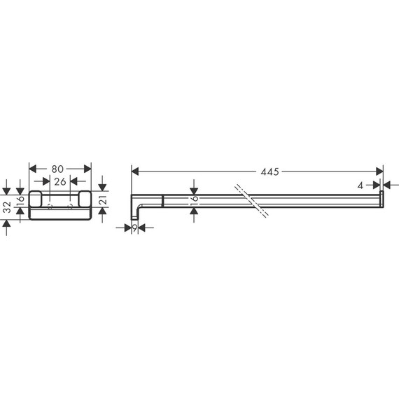 Полотенцедержатель Hansgrohe AddStoris 41770700, белый матовый - фото 2