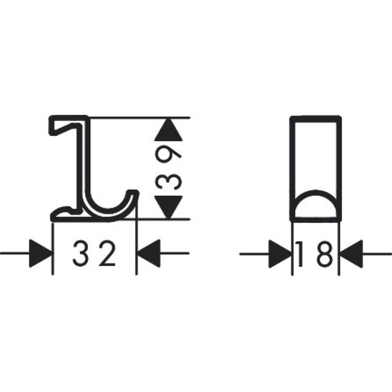 Двойной крючок Hansgrohe WallStoris 27914670, чёрный матовый - фото 2