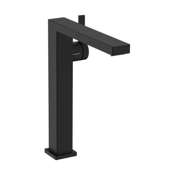 Смеситель для раковины высокий Hansgrohe Tecturis E 73070670, чёрный матовый - фото 