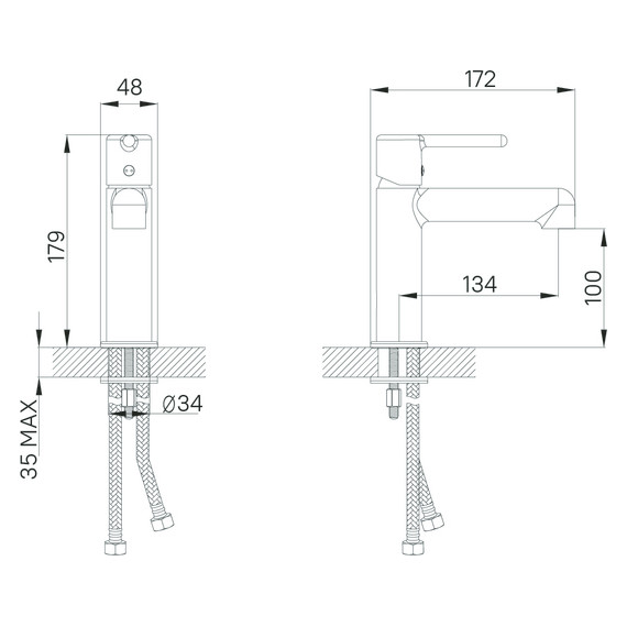 Смеситель для раковины Iddis Aiger AIGBC00i01 - фото 4