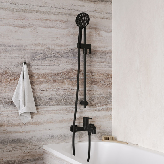 Смеситель для ванны Iddis Aiger AIGBL00i02WA, чёрный матовый - фото 2