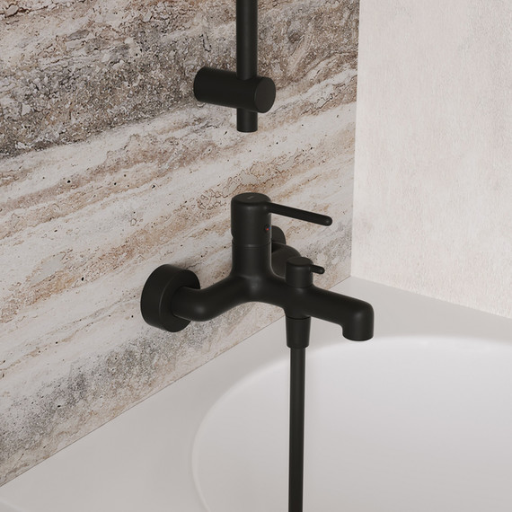 Смеситель для ванны Iddis Aiger AIGBL00i02WA, чёрный матовый - фото 3