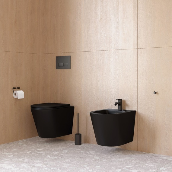 Биде подвесное Iddis Calipso CALRB02i82, чёрный матовый - фото 4