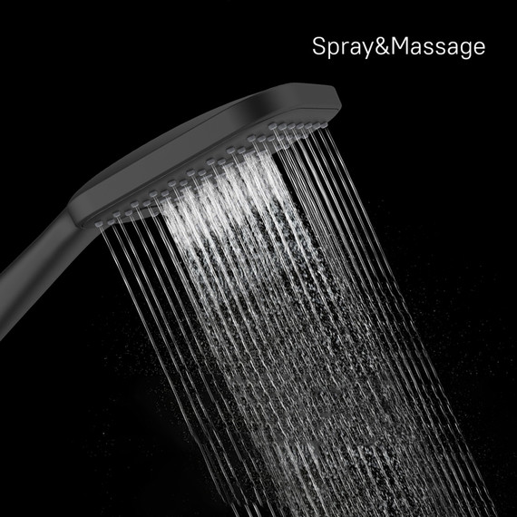 Ручной душ Milardo Ideal Spa ILS3FBSM18, чёрный матовый - фото 13