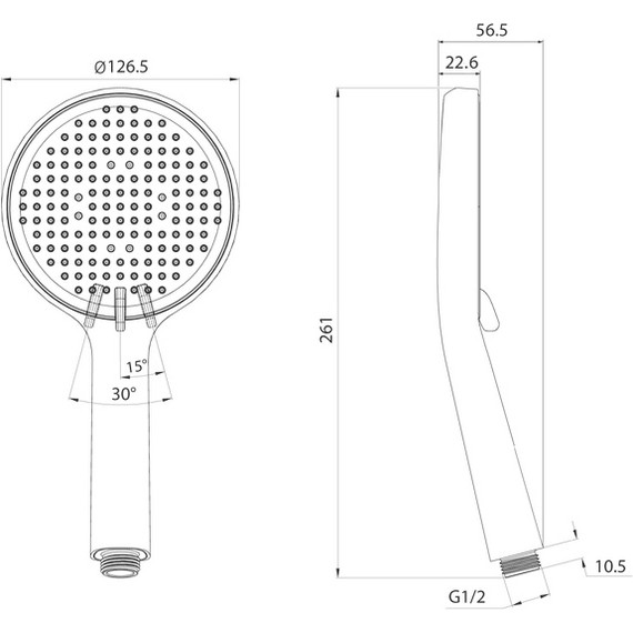 Ручной душ Milardo Ideal Spa ILS3FCRM18 - фото 5