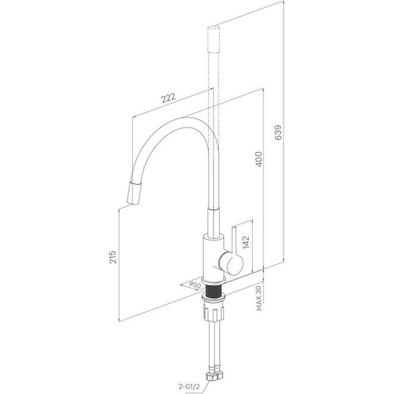 Смеситель для кухни Milardo Meal M01BN0FM05, сатин - фото 4