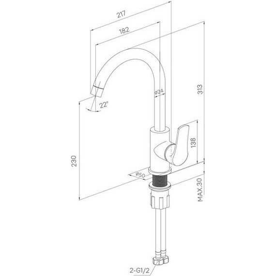 Смеситель для кухни Milardo Meal M01BNJ0M05, сатин - фото 4