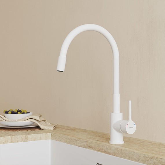 Смеситель для кухни Milardo Meal M01WT0FM05, белый матовый - фото 2