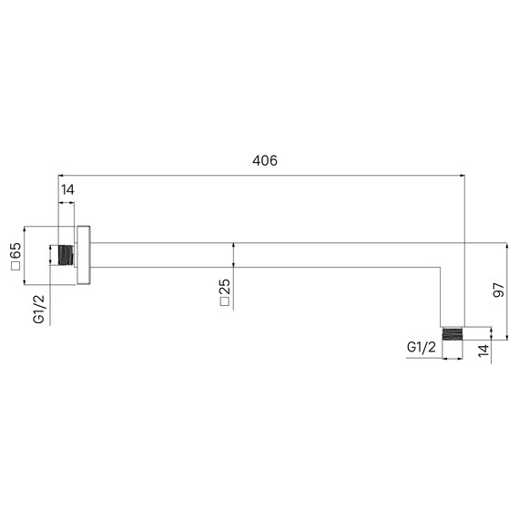 Кронштейн стеновой для верхнего душа Iddis Optima Home OPH41BSi61, чёрный матовый - фото 5