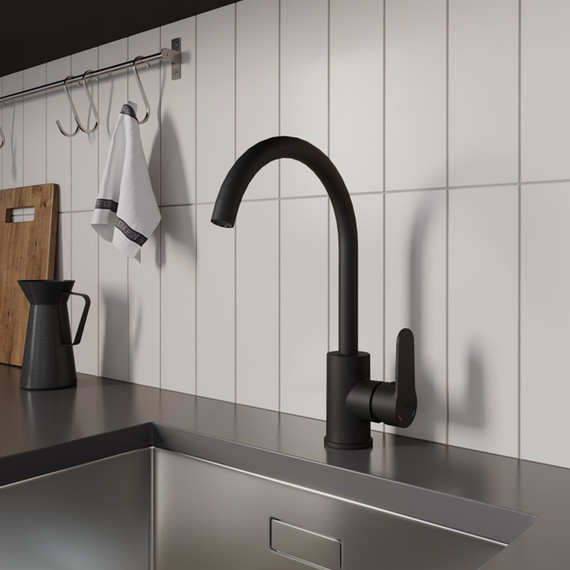 Смеситель для кухни Milardo Poli POLBLJ0M05, чёрный матовый - фото 2