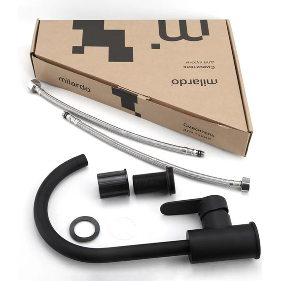 Смеситель для кухни Milardo Poli POLBLJ0M05, чёрный матовый - фото 5