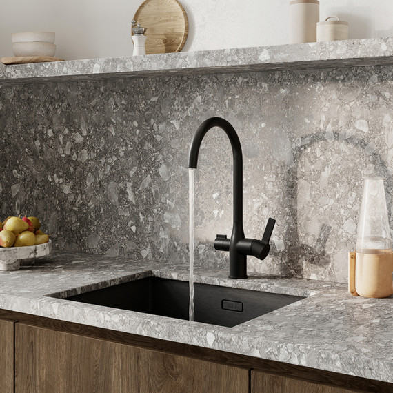 Смеситель для кухни Iddis Pure PURBLFJi05, чёрный матовый - фото 9