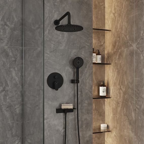 Душевая система для душа Milardo Rora RORBL02M67, чёрный матовый - фото 2