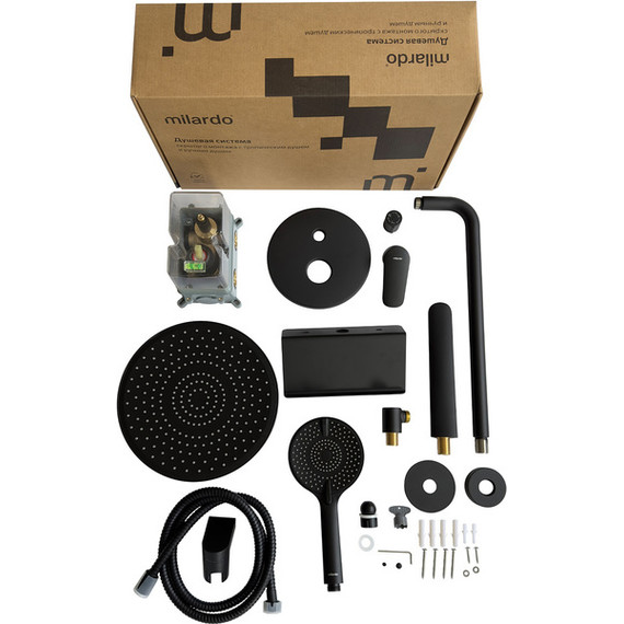 Душевая система для ванны Milardo Rora RORBL03M68, чёрный матовый - фото 6