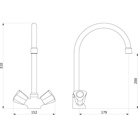 Смеситель для кухни RedBlu by Damixa Object 340000000 - фото 4